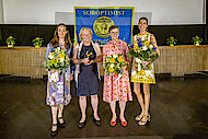 Das Bild zeigt bei der Preisverleihung von links nach rechts Manuela Nitsche, Marianne Gutwein, Monika Meier-Pojda und Heidi Heckmann.